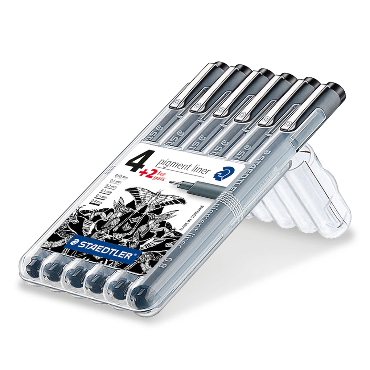 Estojo de 6 Marcadores Calibrados Pigment Liner 308 Staedtler 2