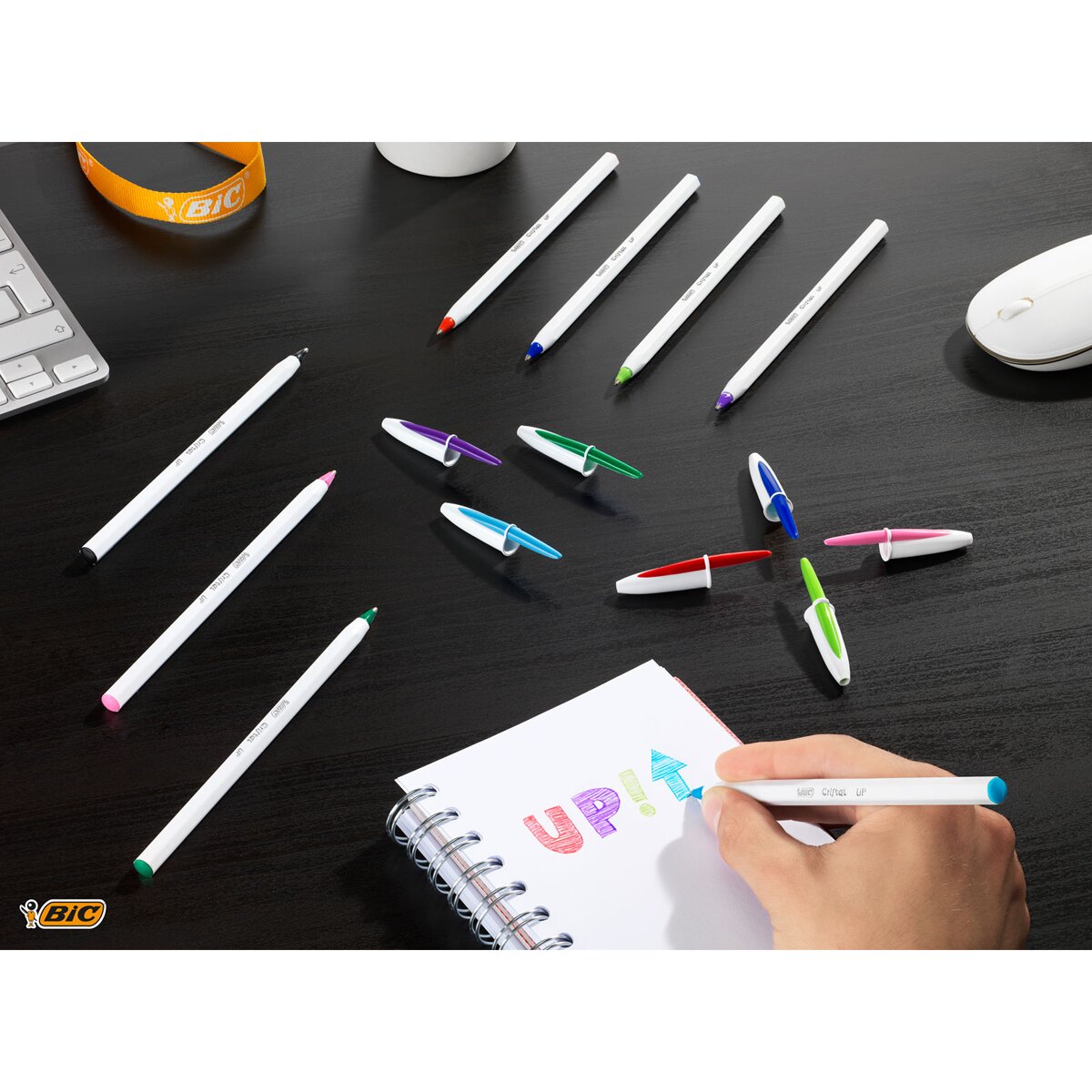 Pack de 10 Bolígrafos Cristal Multicolor Punta Ancha BIC 6