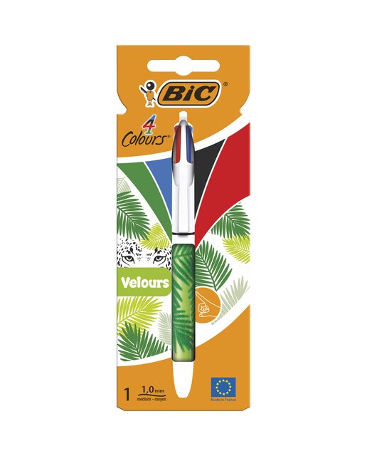 Pack de 1 caneta esferográfica de 4 cores Jungle Ponta Média Multicolor-2