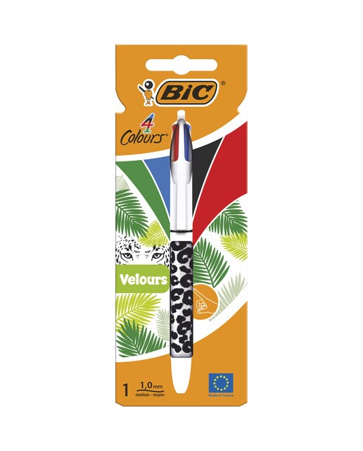 Pack de 1 caneta esferográfica de 4 cores Jungle Ponta Média Multicolor-3