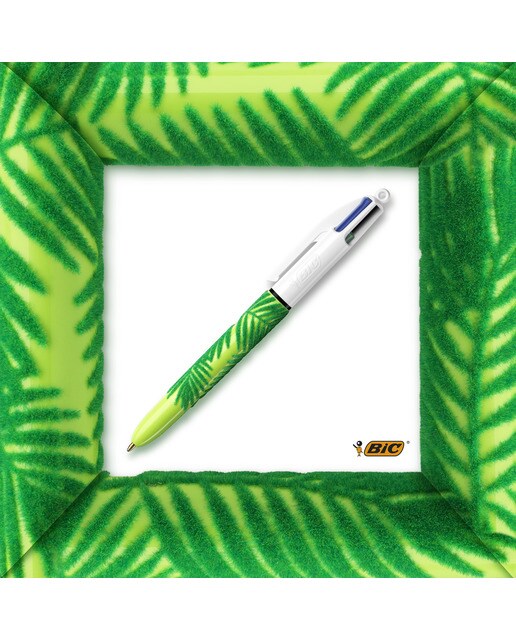Pack de 1 caneta esferográfica de 4 cores Jungle Ponta Média Multicolor-5