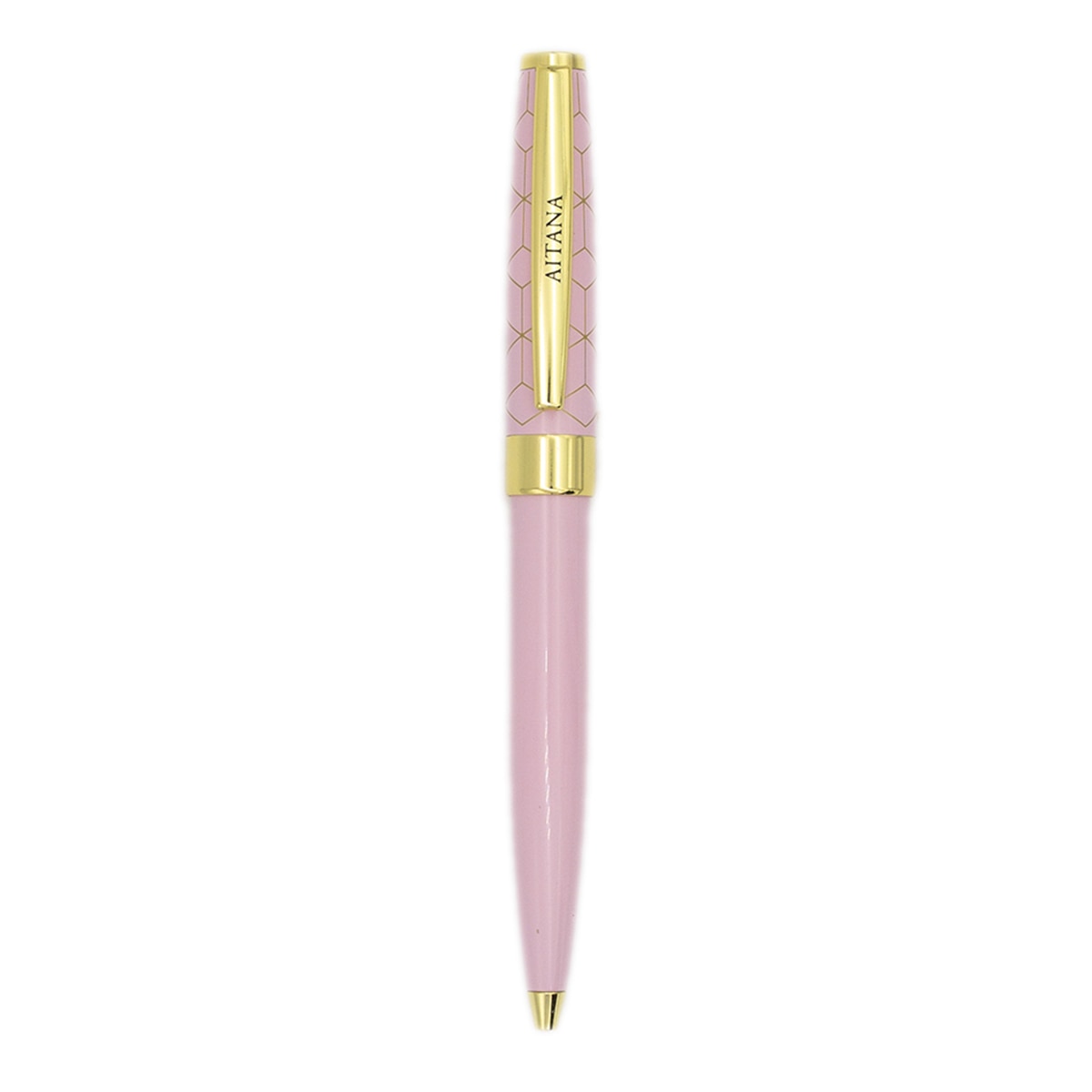 Caneta esferográfica Aitana rosa e dourada Rosa-2