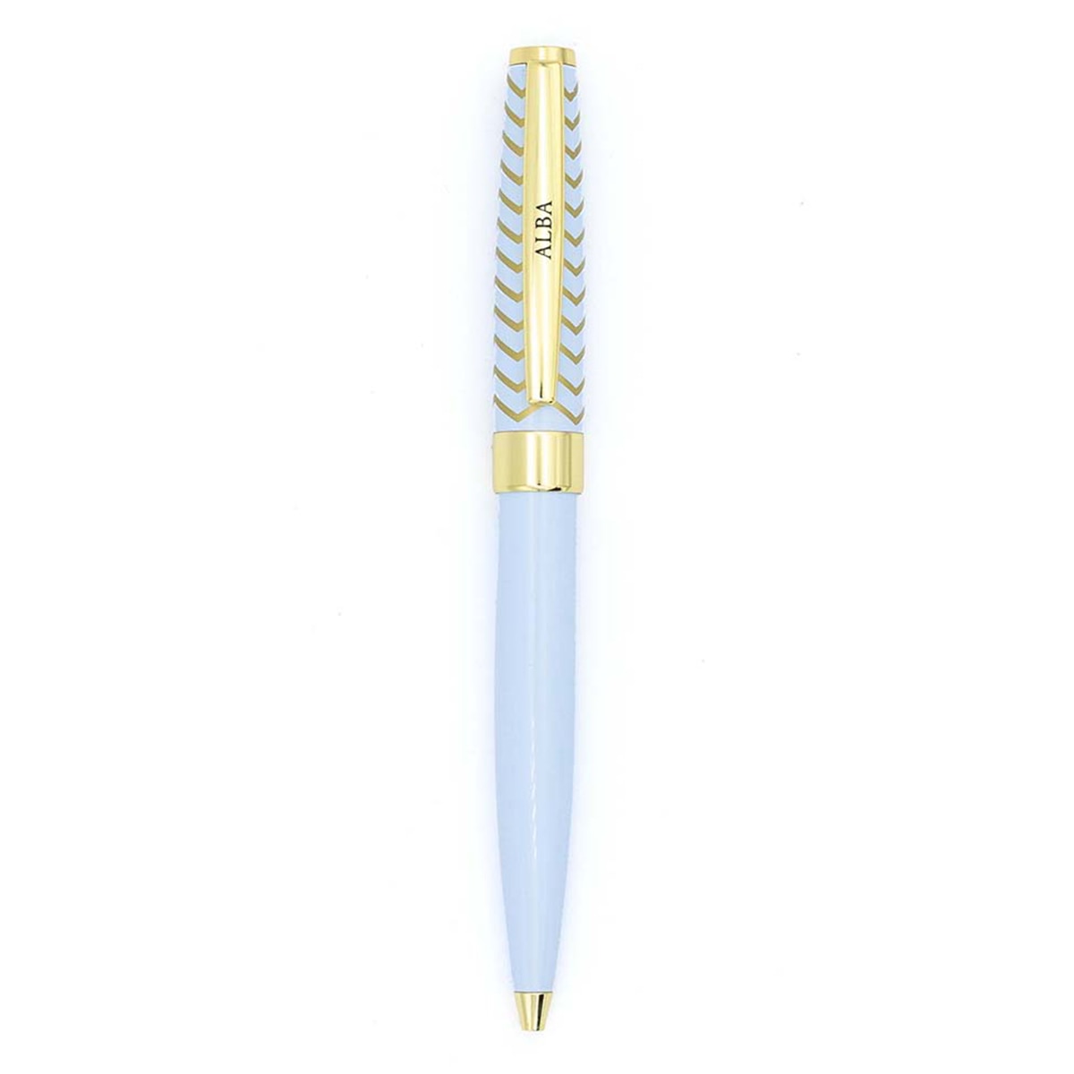 Caneta esferográfica Alba azul-claro e dourada Azul-claro-2