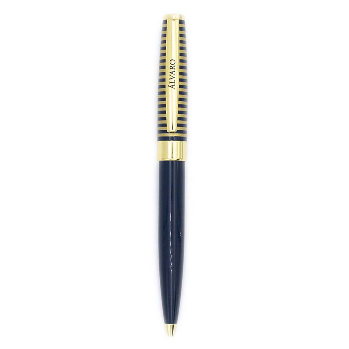 Caneta esferográfica Álvaro azul-marinho e dourada Azul-marinho escuro-2