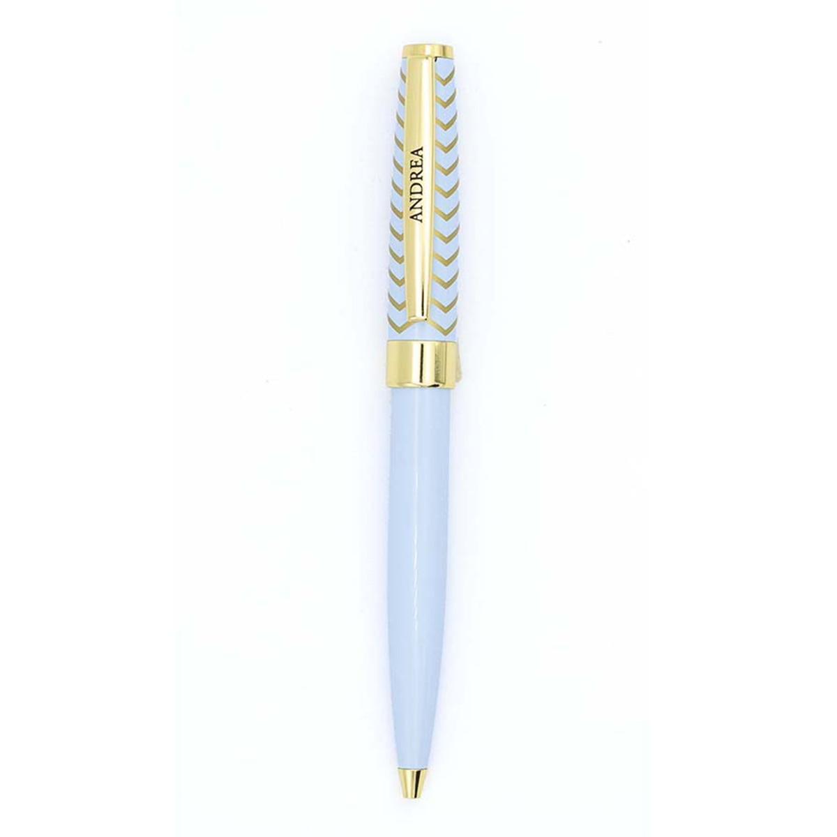 Caneta esferográfica Andrea azul-claro e dourada Azul-claro-2