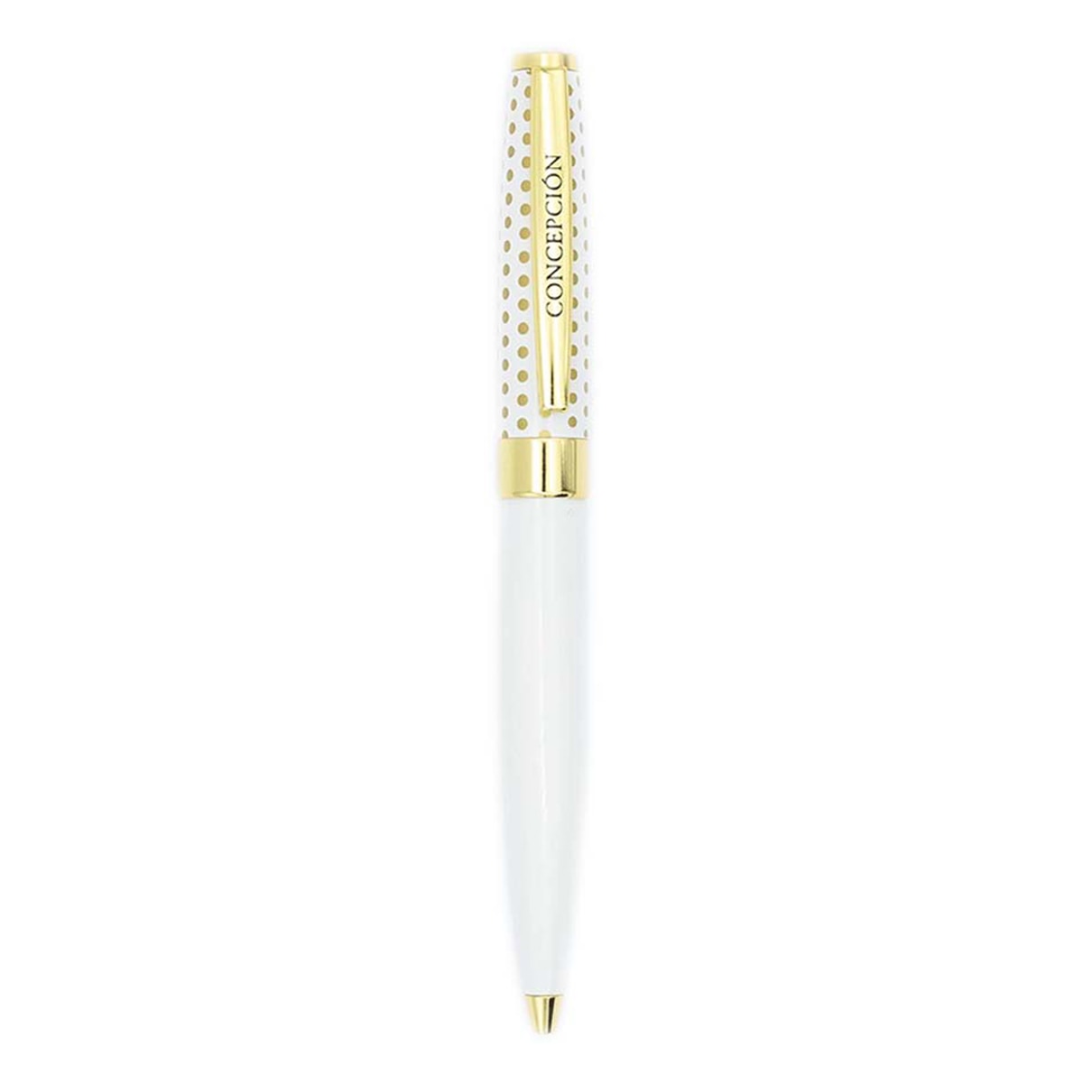 Caneta esferográfica Concepción branca e dourada Branco-2