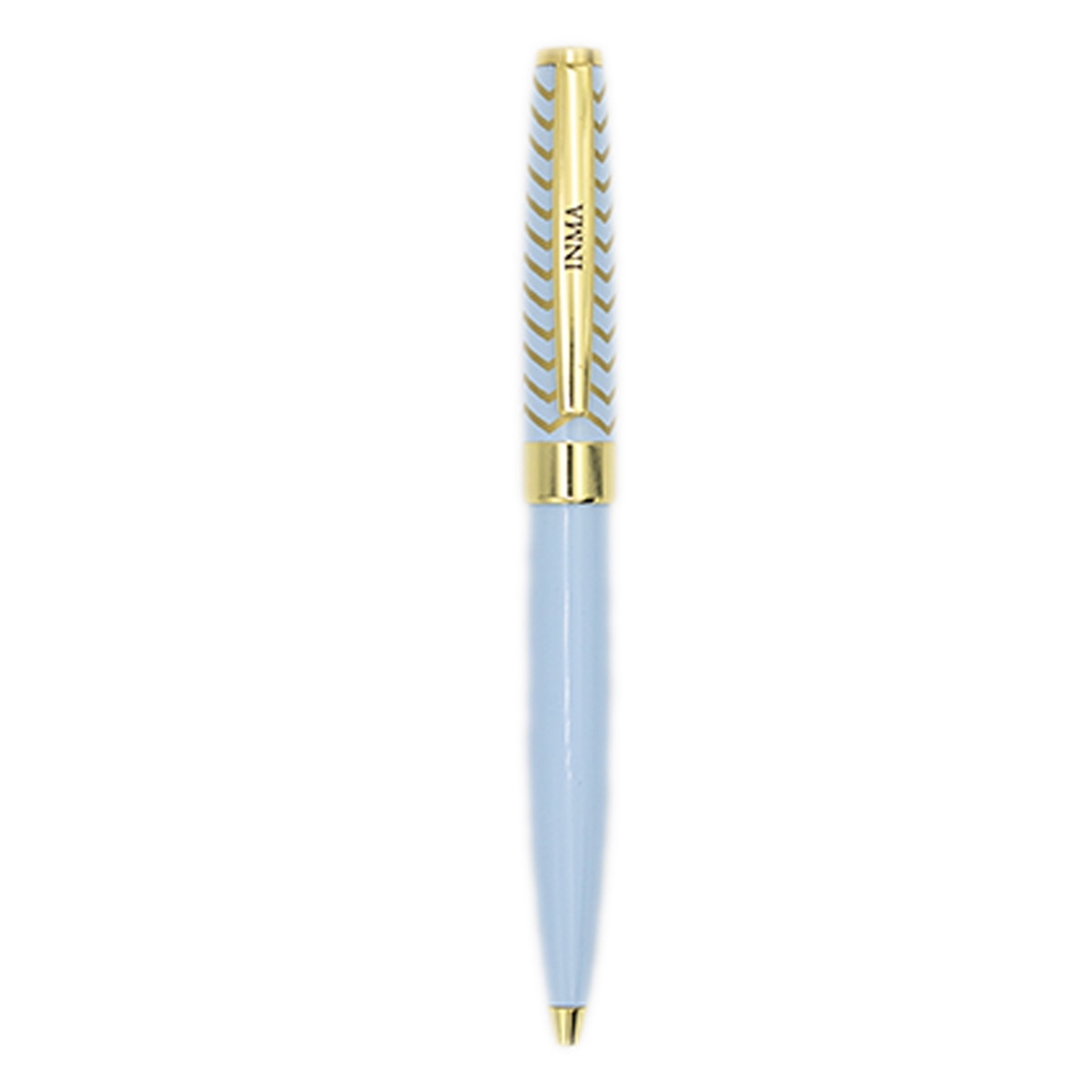 Caneta Esferográfica Personalizada Inma - Azul-Claro/Dourado Azul-claro-2