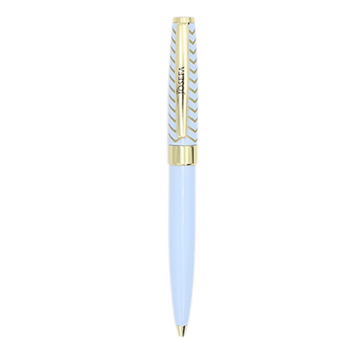 Caneta esferográfica Josefa azul-claro e dourada Azul-claro-2
