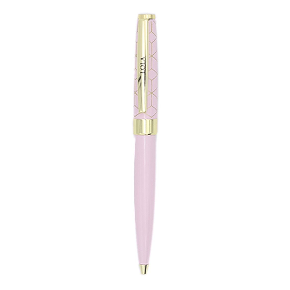 Caneta esferográfica Lola rosa e dourada Rosa-2