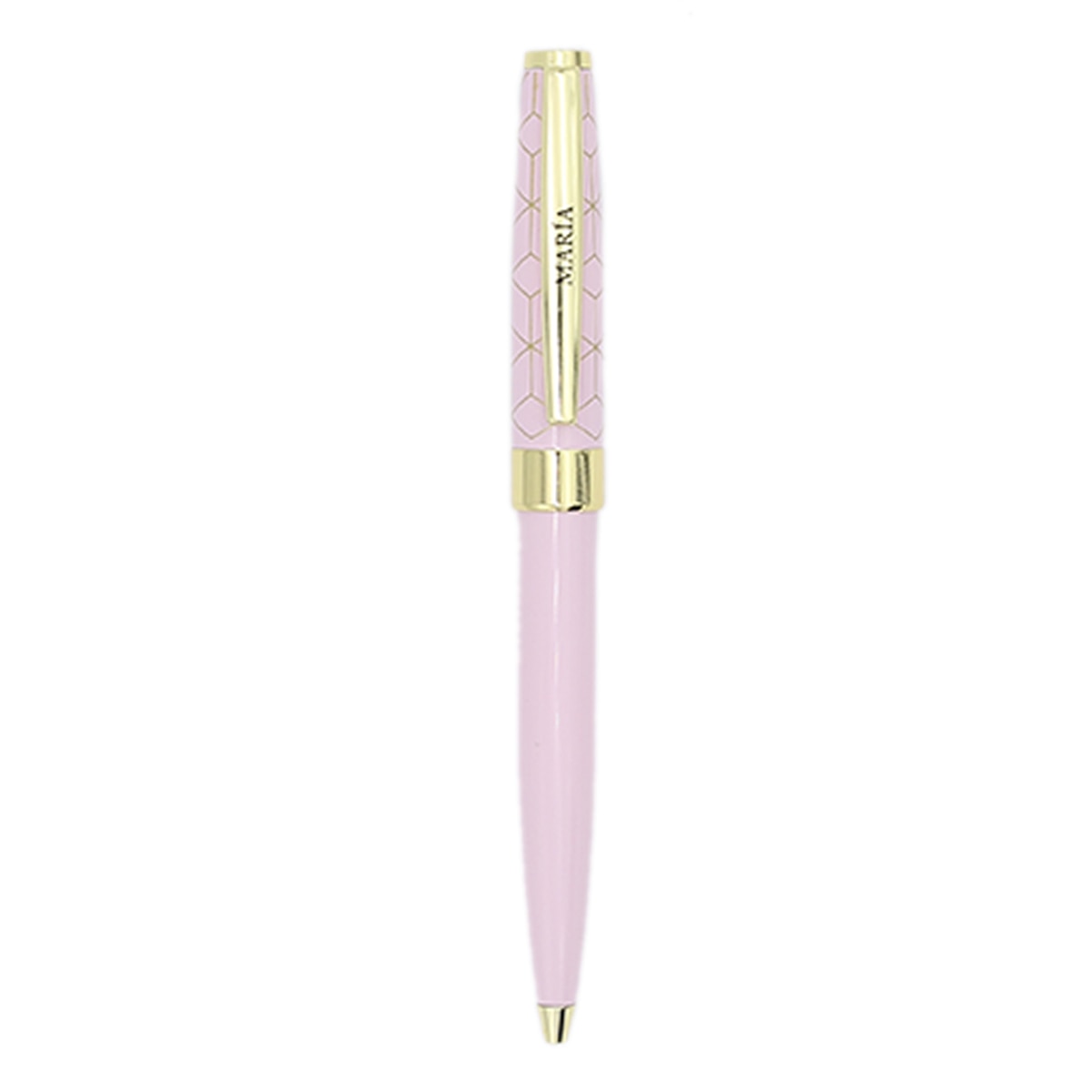 Caneta esferográfica María rosa e dourada Rosa-2