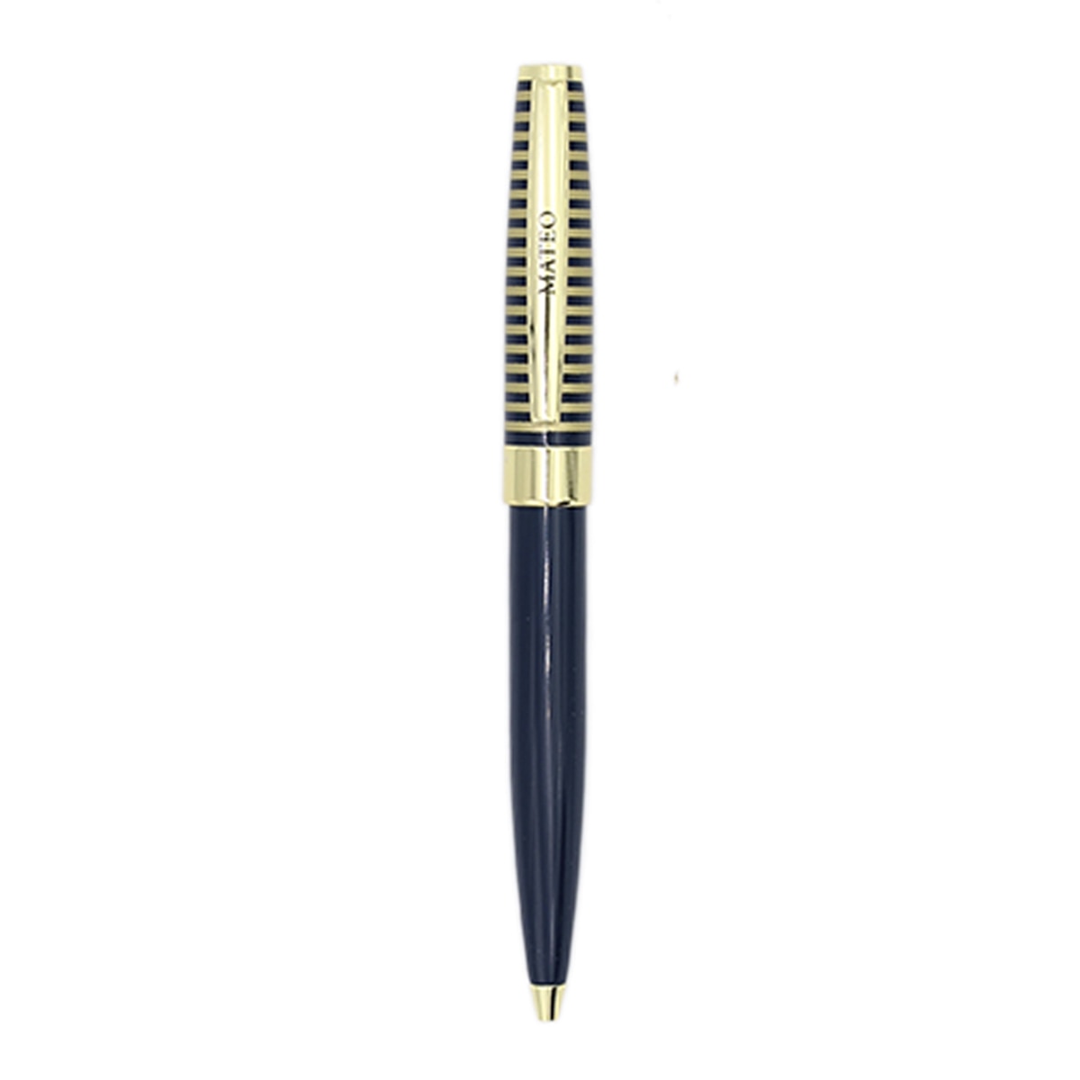 Caneta esferográfica Mateo azul-marinho e dourada Azul-marinho escuro-2