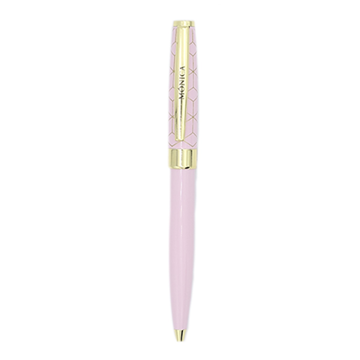 Caneta esferográfica Mónica rosa e dourada Rosa-2