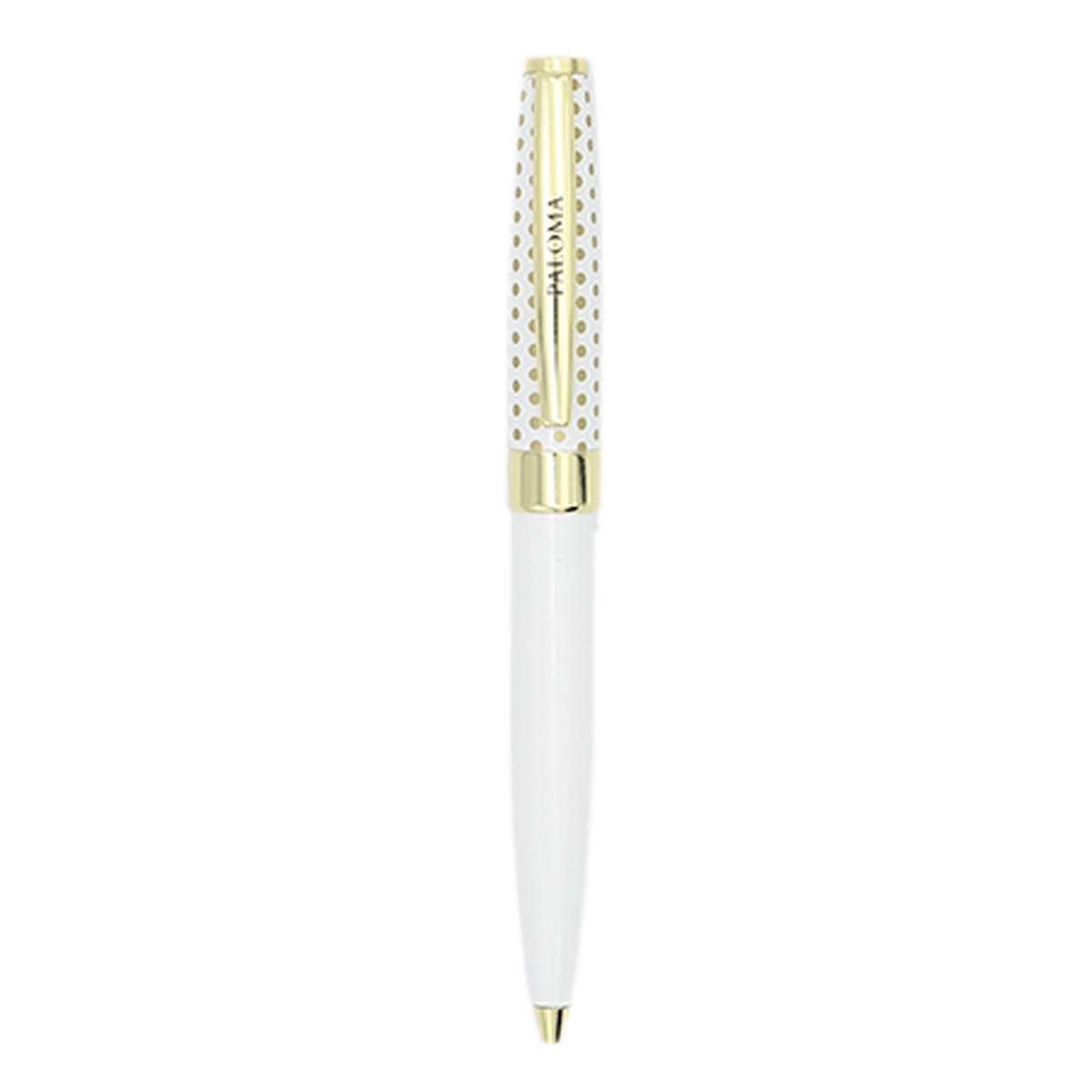 Caneta esferográfica Paloma branca e dourada Branco-2