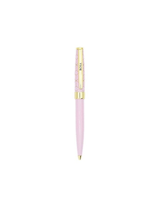 Caneta esferográfica Rosa rosa e dourada Rosa-1