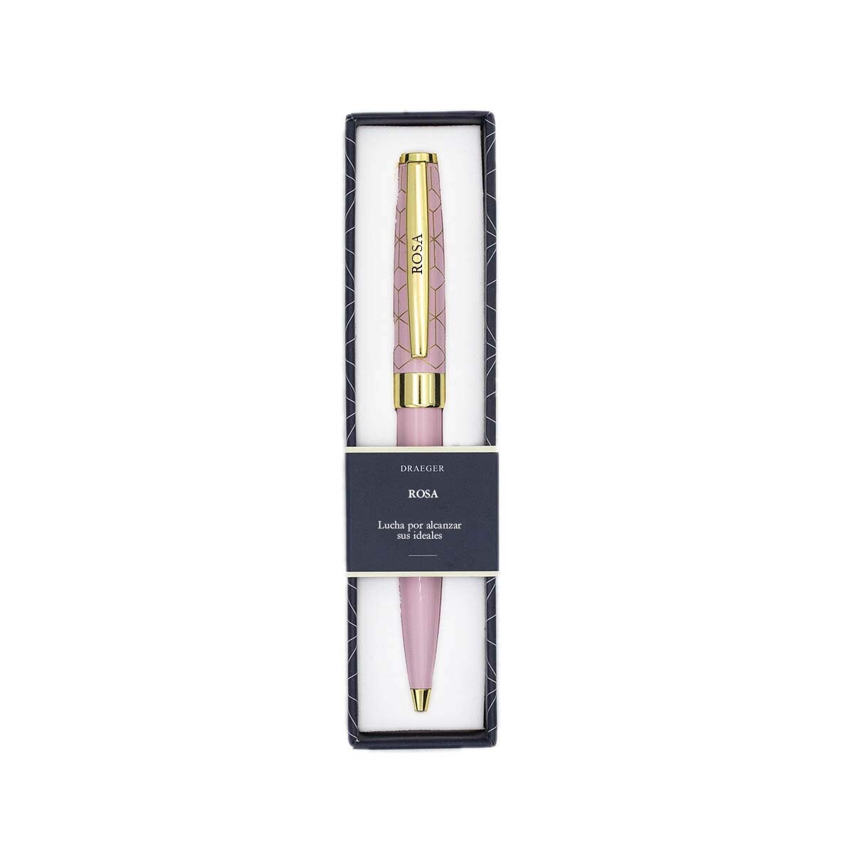 Caneta esferográfica Rosa rosa e dourada Rosa-2