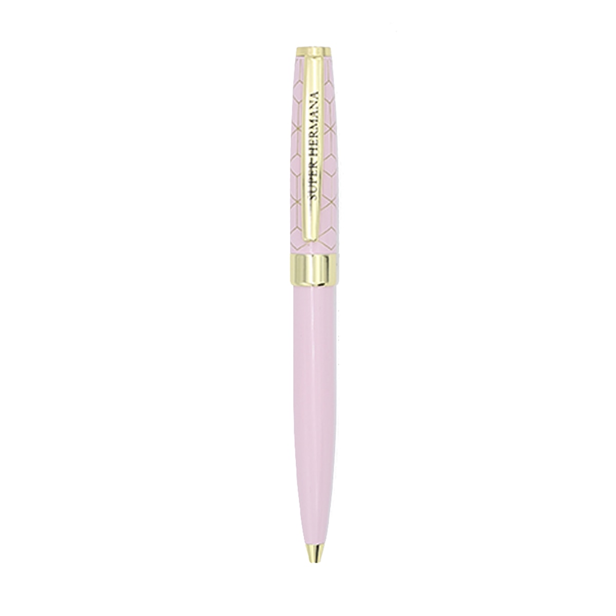 Caneta esferográfica Hermana rosa e dourada Rosa-2