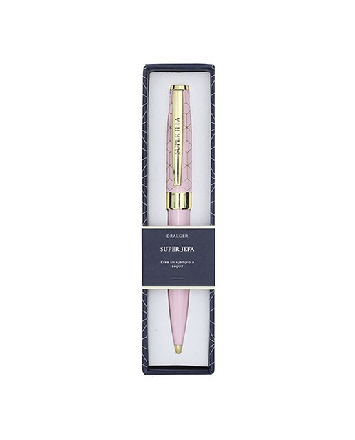 Caneta esferográfica Jefa rosa e dourada Rosa-1