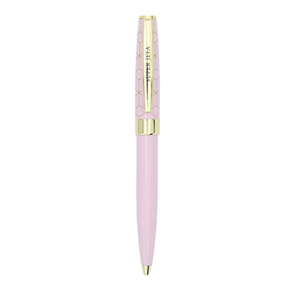 Caneta esferográfica Jefa rosa e dourada Rosa-2