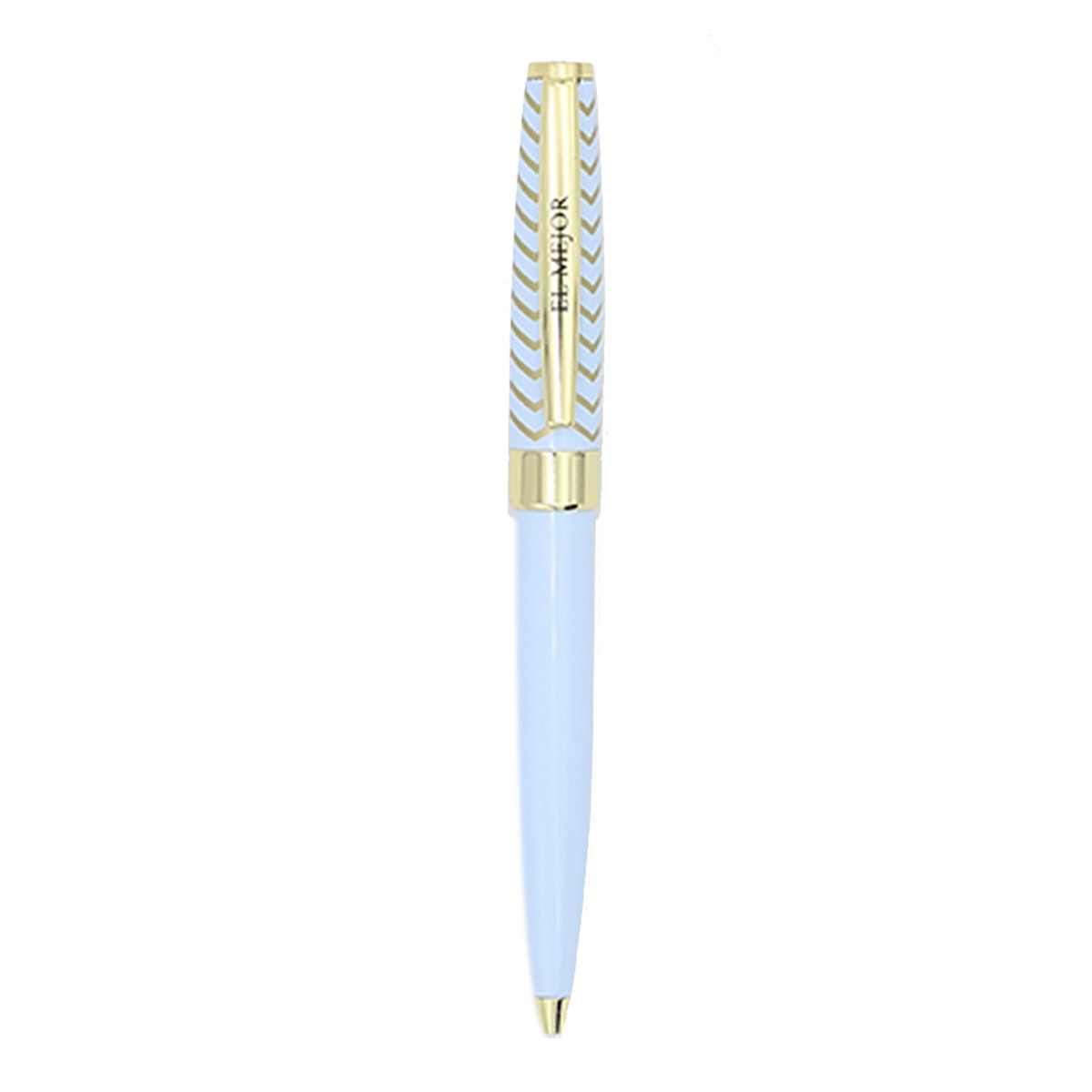 Caneta esferográfica El Mejor azul-claro e dourada Azul-claro-2