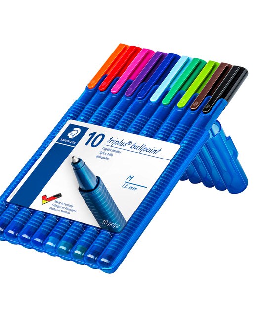 Pack com 10 Canetas Esferográficas Triplus Ball M - Cores Sortidas 1