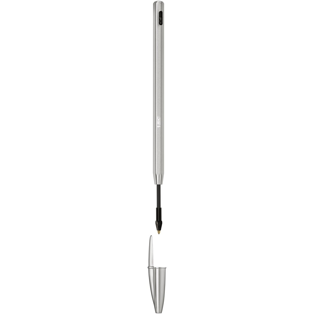 Caneta esferográfica Cristal ReNew com 2 Recargas Tinta Preta Preto-4
