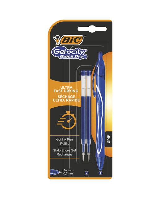 Pack de 1 Caneta Esferográfica Gel Gelocity Quick Dry com 2 Recargas Azul Azul-1