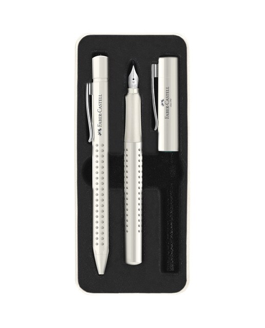 Conjunto de Presente de Caneta Esferográfica e de Aparo Grip 2010 Geração Z - Leite de Coco 1