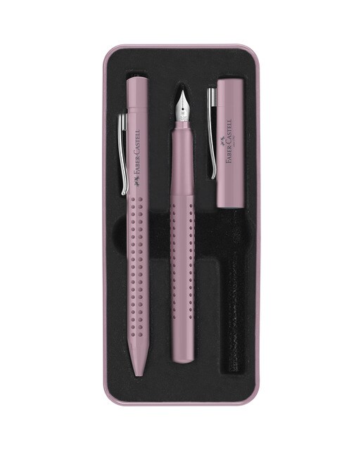 Conjunto de Presente de Caneta esferográfica e de aparo Grip 2010 Geração Z Sombras de Rosas 1