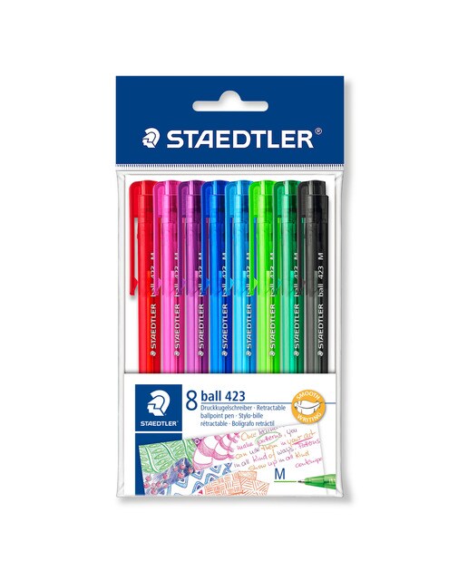 Pack com 8 esferográficas retrácteis Staedtler multicoloridas Multicolor-1