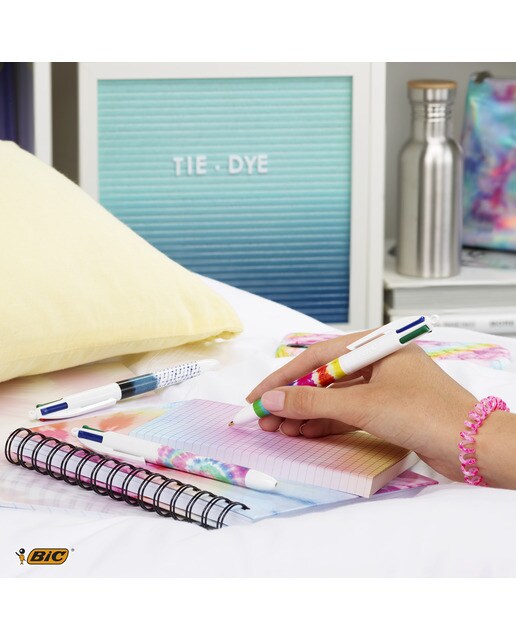 Bolígrafos Caja Metálica de Seis 4Colores  Collection con Diseños Botanical y Tie Dye Bic 9