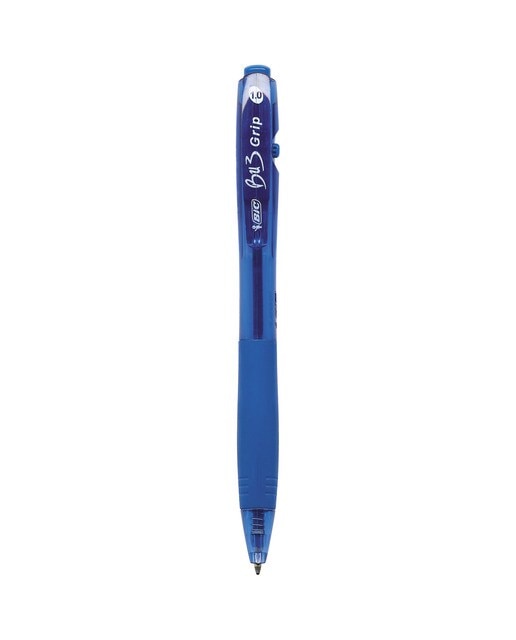 Bolígrafos Retráctiles BU3 Grip Colores Bic Azul, Negro y Rojo Multicolor-3