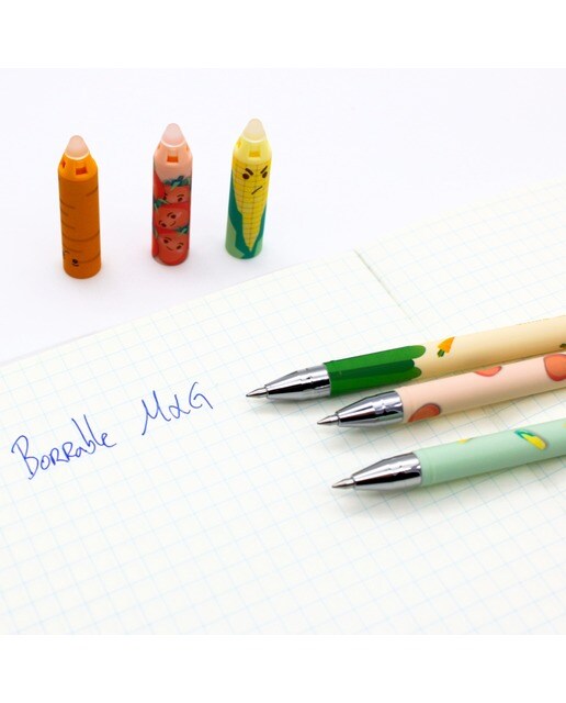 Bolígrafo de gel borrable 0,5mm azul M&G Naranja-2