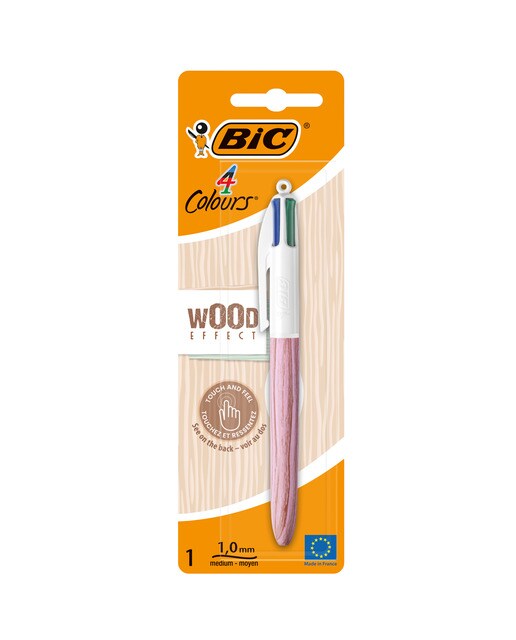 Esferográfica de 4 Cores Bic Wood 3