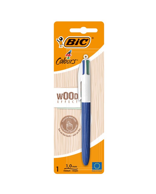 Esferográfica de 4 Cores Bic Wood 4