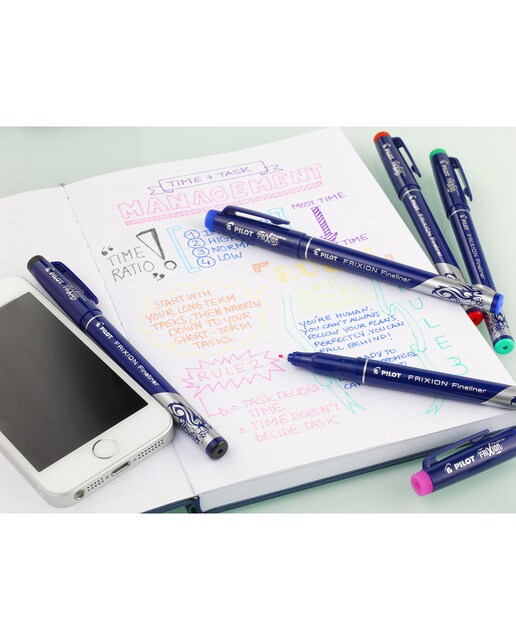 Conjunto de 4 Canetas Esferográficas de Tinta de Fibra Apagável por Fricção Frixion Fineliner - Multicolor Multicolor-3