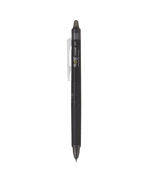 PILOT - Bolígrafo retráctil de punta Synergy Point de tinta borrable por fricción Frixion Point Clicker Pilot negro.