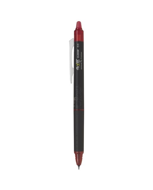 Caneta Esferográfica Retrátil de Ponta Synergy Point de Tinta Apagável por Fricção Frixion Point Clicker - Vermelho Vermelho-1