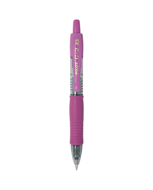Caneta Esferográfica Retráctil e Tamanho Reduzido com Tinta de Gel G-2 Pixie - Rosa Rosa-1