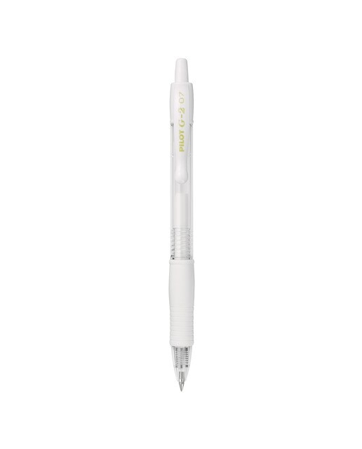 Caneta Esferográfica Retráctil com Tinta de Gel. G-2. . Pastel Branco Branco-1