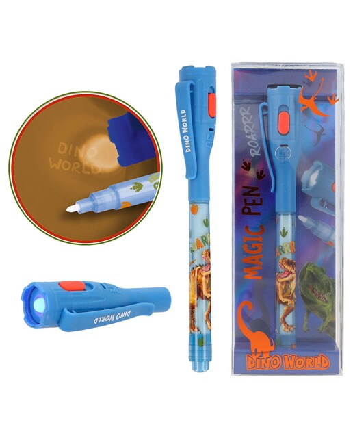 Caneta secreta Dino World com luz LED 1