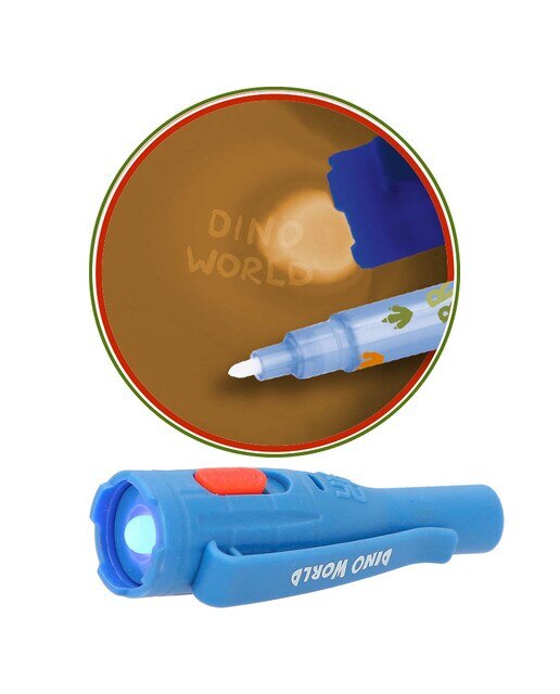 Caneta secreta Dino World com luz LED 4