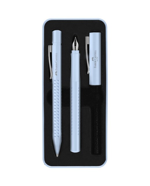 Caixa de presente Faber-Castell azul celeste harmony Grip 2010 Sky Blue-1