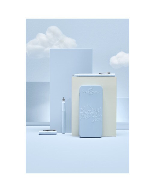 Caixa de presente Faber-Castell azul celeste harmony Grip 2010 Sky Blue-3