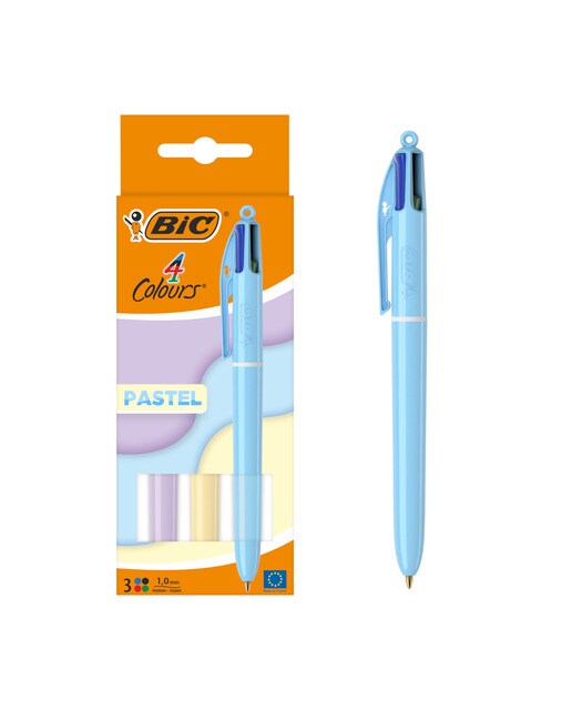 Imagem 0 de Esferográficas 4 cores pastel BIC 3 unidades