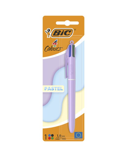 Caneta esferográfica 4 cores pastel BIC 1 unidade 2