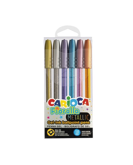 Imagem 0 de Pacote de 6 canetas de gel metálicas Fiorella
