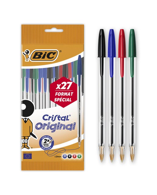 Imagen 0 de Bolsa 27 unidades  de bolígrafos cristal original BIC