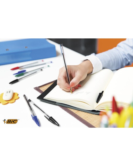 Bolsa 27 unidades de bolígrafos cristal original BIC Multicolor-7
