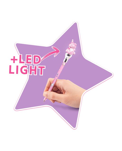 Esferográfica com unicórnio e luz Ylvi 4