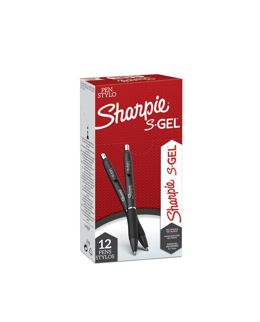 Esferográficas de gel de ponta média (0,7 mm) e tinta azul Sharpie Preto / Crómio-2